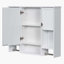 Armoire de rangement polyvalente avec tablettes réglables et charnières à fermeture en douceur-763036539