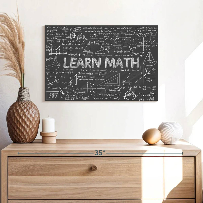 Math - impression sur toile tendue, H 16 po x l 24 po x P 1,25 po