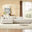 Petit canapé modulaire en L en velours côtelé beige-801786068-801786067