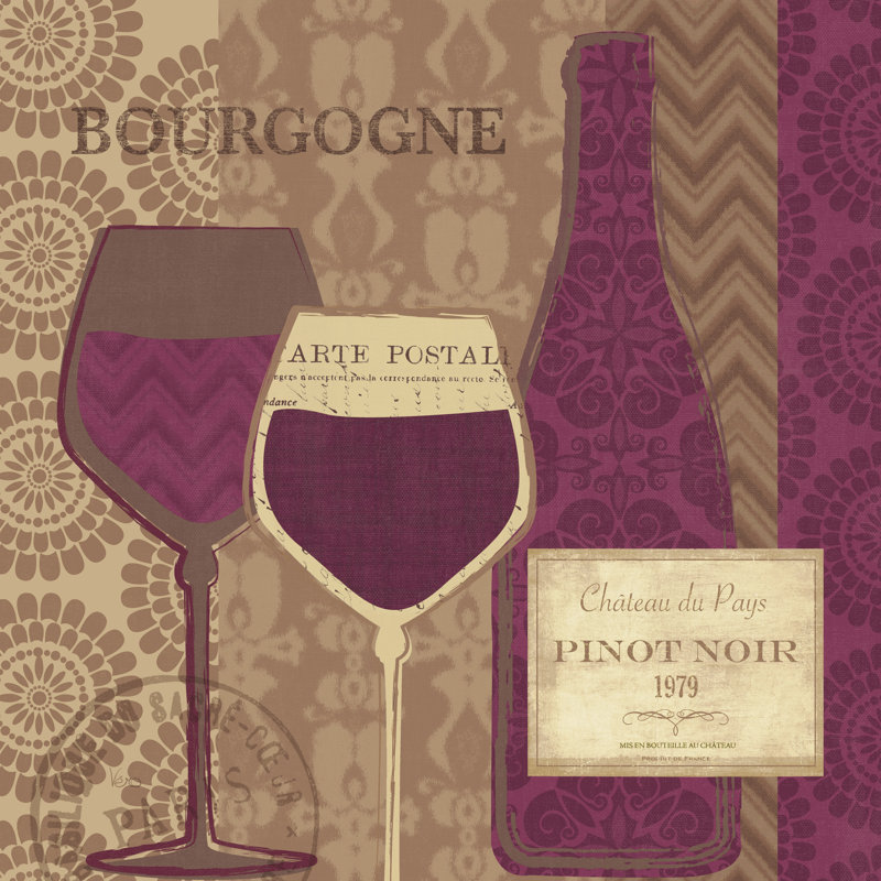 At The Winery II Brown by Veronique Charron - No Frame Print on Canvas, 30cm H x 30cm W x 3.8cm D