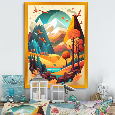 " Summer Scene In Modern Vector "