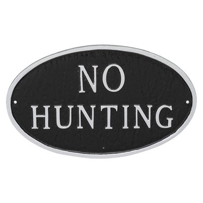 Plaque de jardin «No Hunting»