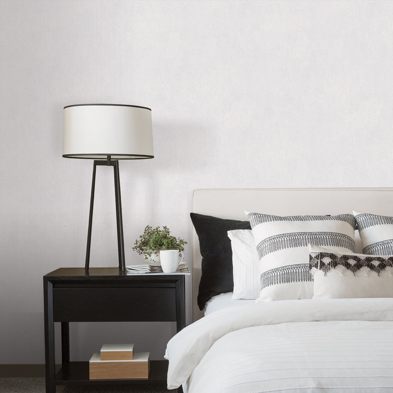 10m x 53cm Matte Wallpaper Roll, Light Grey