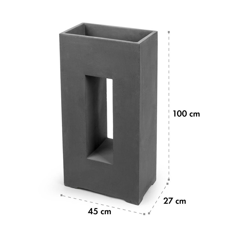 Cachepot, 100cm H x 45cm W x 27cm D, Dark grey