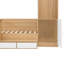 Lit plateforme double en bois avec 6 tiroirs, tablettes, bureau et garde-robe-1941267793