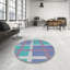 Tapis géométrique bleu / vert Antonya-1158550944