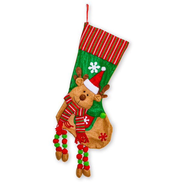 The Holiday Aisle® 3 Piece Knitted Trim Christmas Stocking Set ...