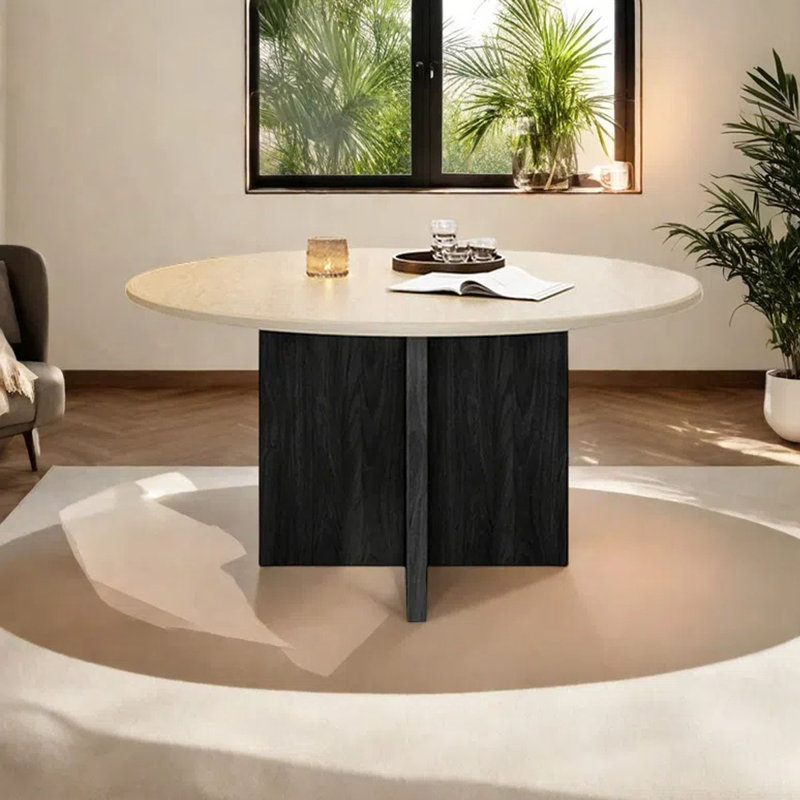 Table de salle à manger, H 29,53 po x L 53,15 po x l 53,15 po, Noir