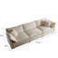 Ensemble de salon en chenille beige 1 + 1 + 3: style moderne, éponge, 3 pièces: sièges, tissu haut, structure en bois massif
