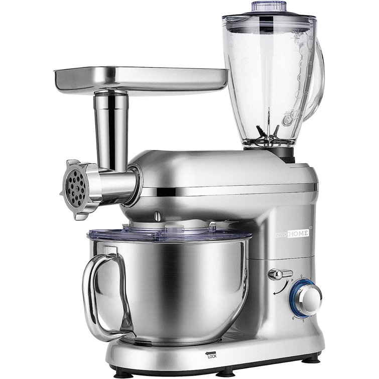 6 QT. 6 Speed 3 in 1 Multifunctional Stand Mixer with Meat Grinder and Juice Blender