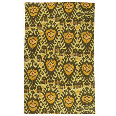 Flatweave Wool Ikat Area Rug in Multi