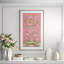 Ditchley Park in Pink Framed Acrylic Painting Print by Dana Gibson-107168363