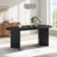 Oval Dining Table with Double Pedestal Solid Wood Kitchen Table-1722792490-1699031347