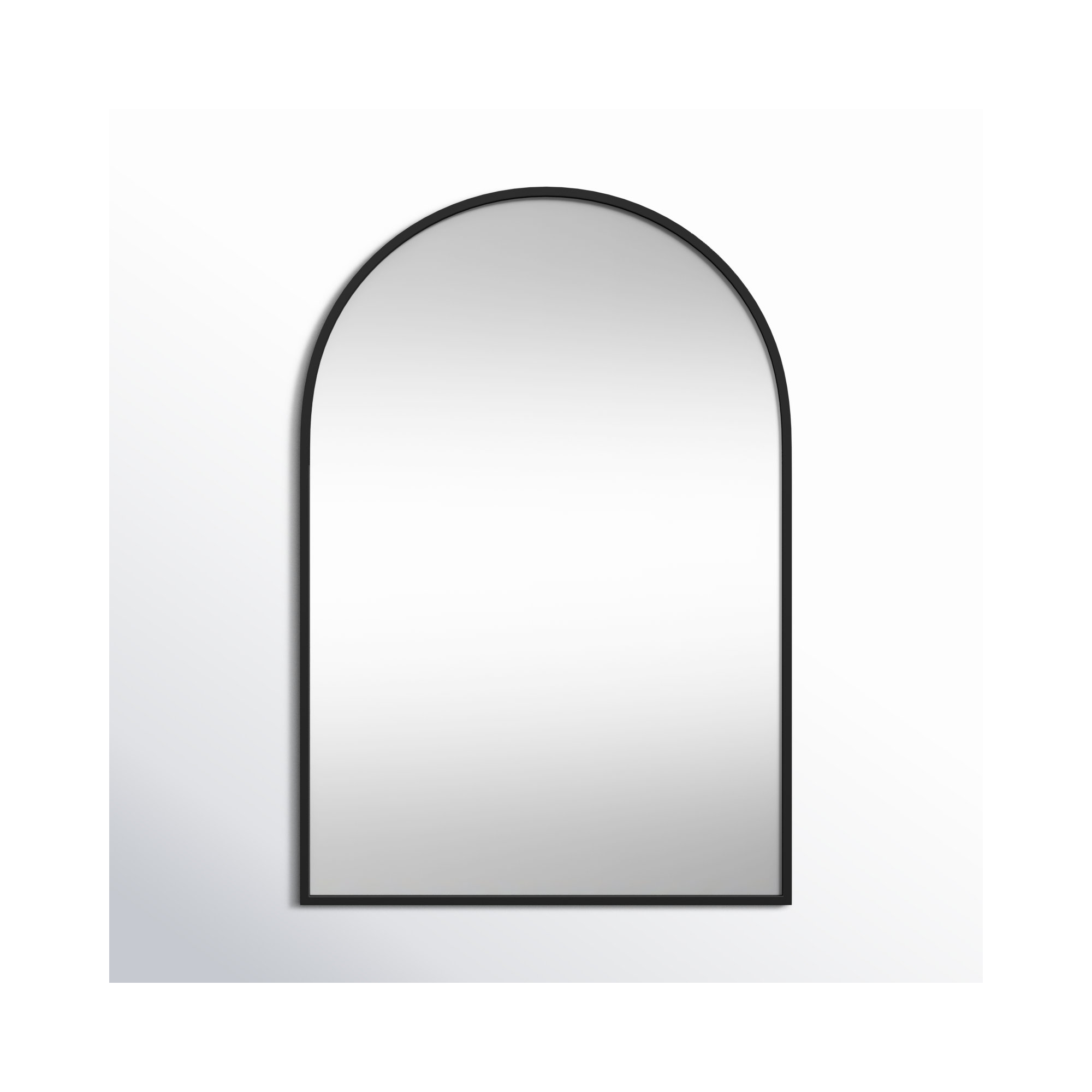 Sabine Metal Arch Wall Mirror, Black, 40" x 27"