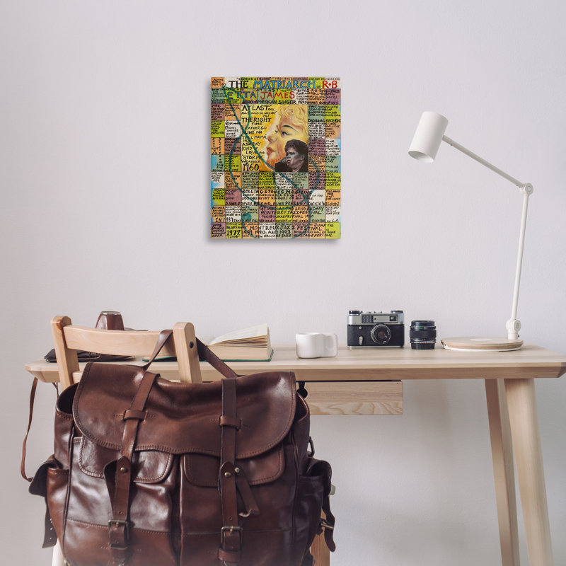 Art mural sur toile Etta James par Sabin, H 30 po x l 24 po