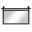 Miroir rustique moderne avec rail de porte de grange en acier-824512046-824512034