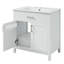 Meuble-lavabo de 30 pouces avec lavabo en céramique et beaucoup de rangement - le choix pour les petites salles de bain-121615290