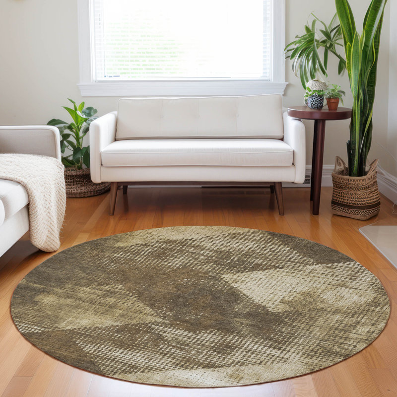 Tapis intérieur / extérieur brun Arvaya , 8 pi x 8 pi