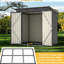 Abri de jardin noir de 6 pi x 4 pi - Maison pour animaux d'extérieur toutes saisons