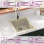 Belfry Kitchen Thane 500mm W Single Bowl Stone Flush Kitchen Sink
