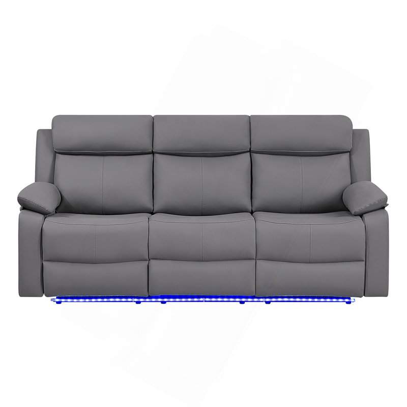 Canapé inclinable blanc avec lumières DEL Blanche