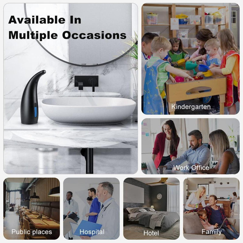 Automatic Soap Dispenser, Touchless Soap Dispenser Soap Dispenser, Black