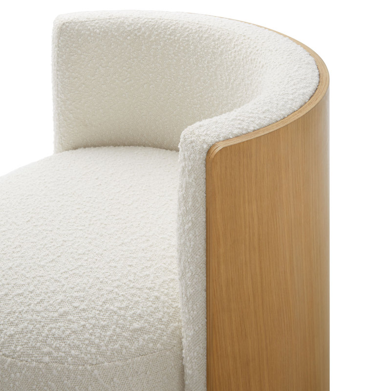 Chaise d'appoint Solis Boucle en ivoire naturel