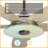 56"  5 - Blade LED Smart Standard Ceiling Fan with Remote Control and Light Kit-604911787