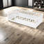 Lit simple pour enfant avec barrière de sécurité, bois de pin, blanc