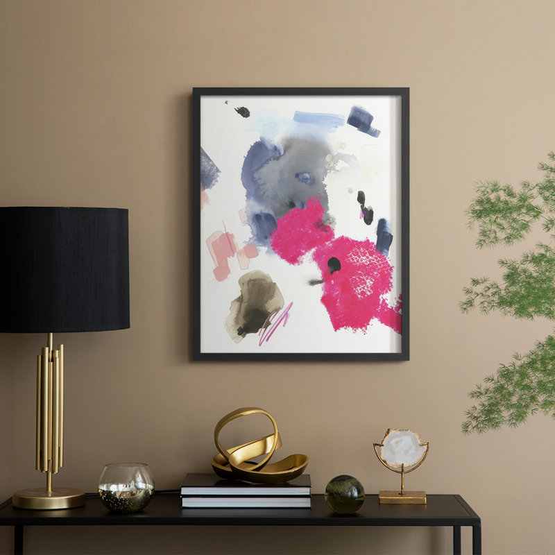 Mirame I Framed Print - Solid Wood, 11" H x 9" W, Black