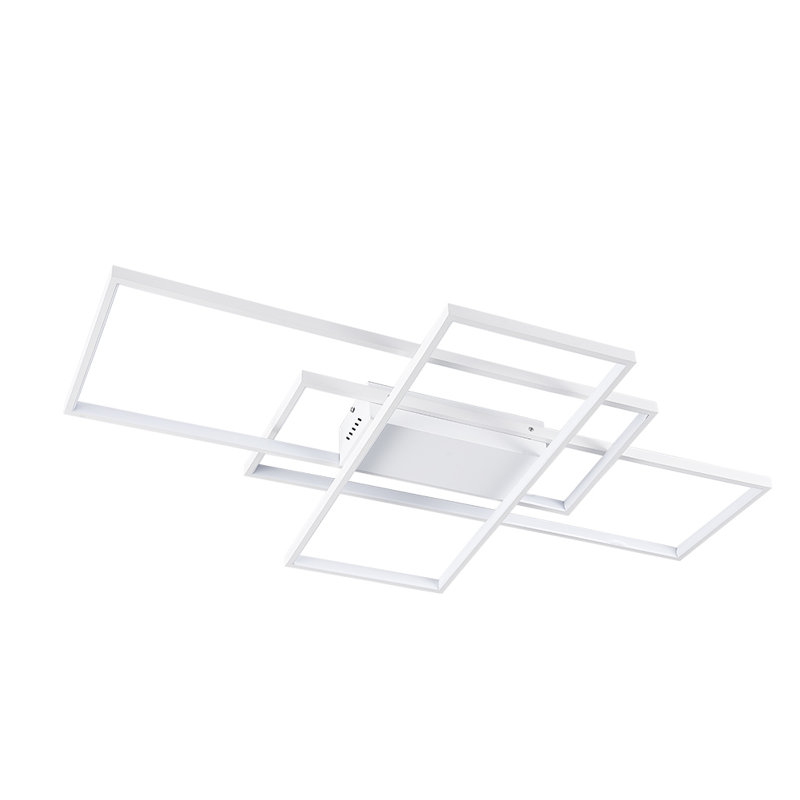 3-Light Rectangular LED Semi Flush Mount Ceiling Light, 9" H x 110" W x 62.5" D