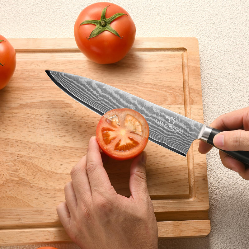 Nanfang Brothers Damascus Steel Knife Block Set