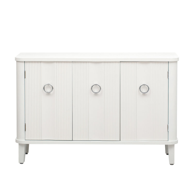 Exquisite Solid Wood Cabinet With Adjustable Shelves And Sturdy Construction For Versatile Use, White