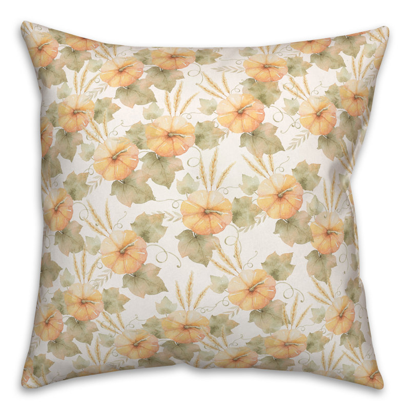 Floral Throw Pillow, 20" H x 20" W