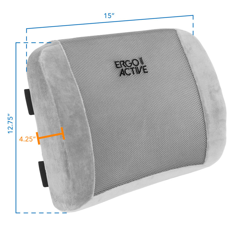 Mount-It! ErgoActive Lumbar Support Pillow, Memory Foam