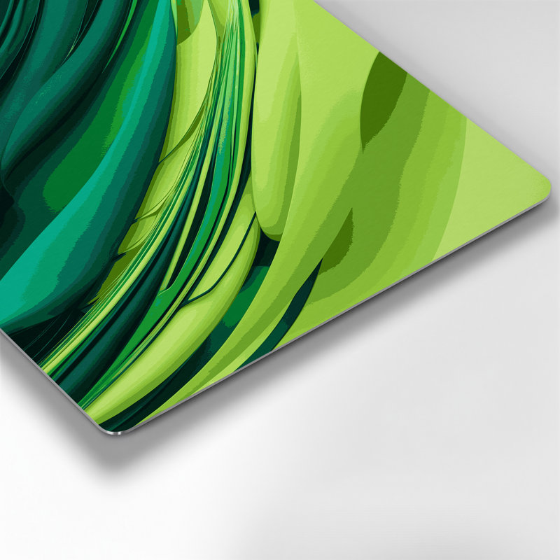 Gradient Abstract 19, art mural en métal vert, H 11 po x l 14 po
