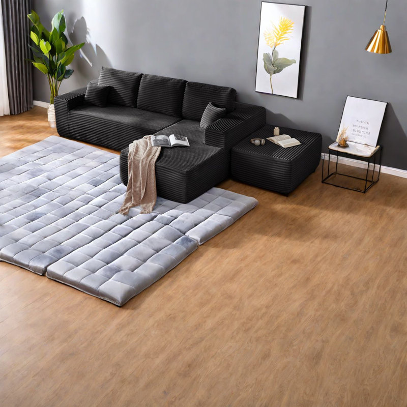 Spacious Modular Sectionals Sofa, Plush Fabric Modern Design For Home