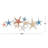 Abay Metal Layered Starfish Brown Wall Decor with Blue and Red Accents