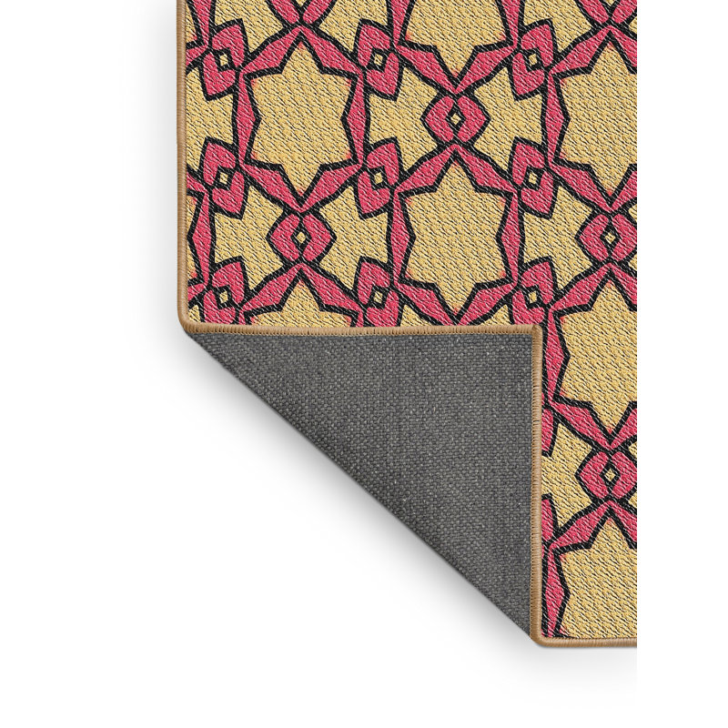 Rose Tapis décoratif Schoenberger, Rectangle 5 pi x 7 pi