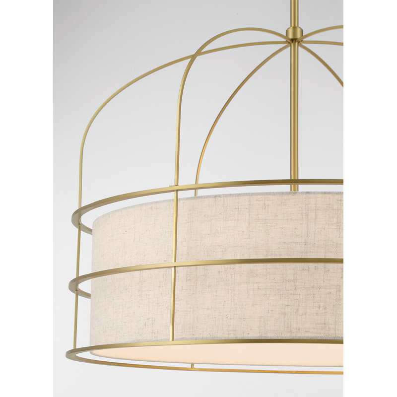 Gateway Park 1 - Light Drum Pendant, Soft Brass