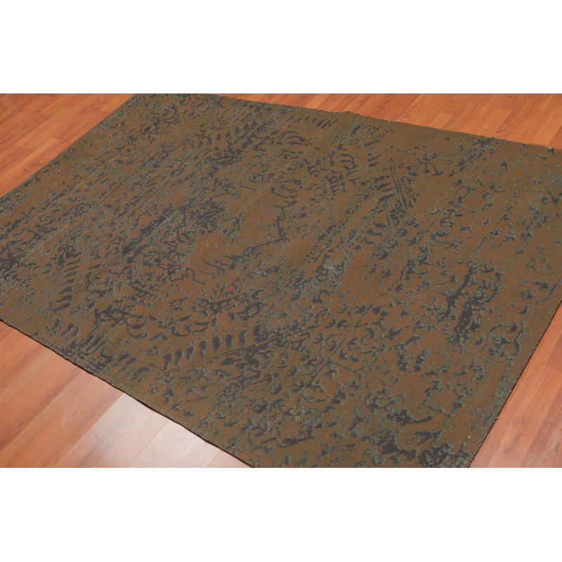 Tapis brun en coton crocheté Hillier