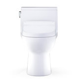TOTO Redington WASHLET+ S5 One-Piece Elongated 1.28 GPF Universal Height Toilet with CEFIONTECT, Cotton White - MW6723446CEFG#01