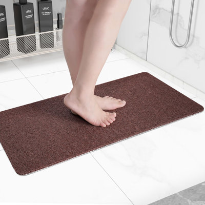 Non-Slip Fast Drying Bathtub Shower Mat with Foot Scrubber