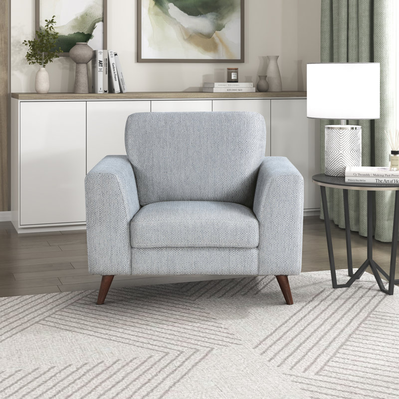 Jandreau 40" Modern & Contemporary Living Room Chair - Chenille Living Room Chair, Superior High-Density Foam over Pocket Coils Comfort, Luxurious Chenille Fabric Upholstery