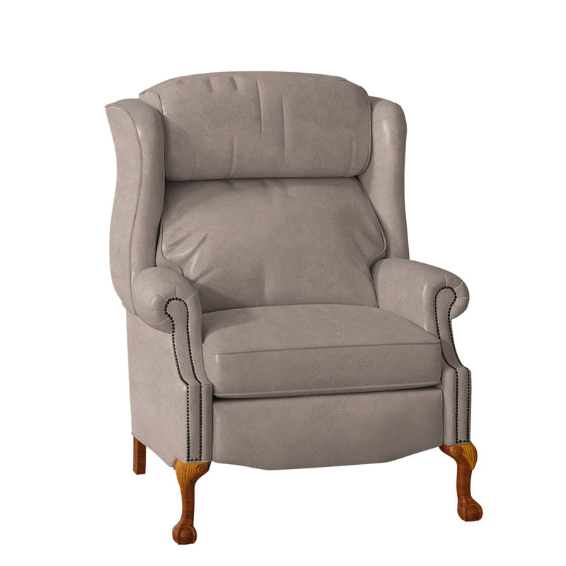 Fauteuil inclinable en cuir Maxwell, Cuir véritable gris clair Aline, Nouveaux classiques, Manuel