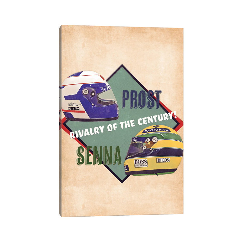 Prost Vs Senna - Wrapped Canvas Painting, 30.48 cm H x 45.72 cm W