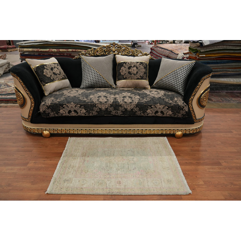 Tapis turc vert Oushak 3x4