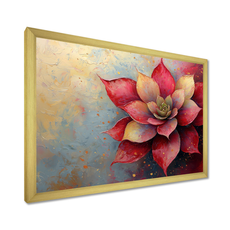 Jacere - Floral Wall Art, H 12 po x l 20 po, Reproduction encadrée d'une seule photo, Gold