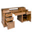 Bureau d'ordinateur 59 "avec station de charge et porte de grange, bureau d'ordinateur avec tiroir classeur, plateau à clavier 59"-1450821721