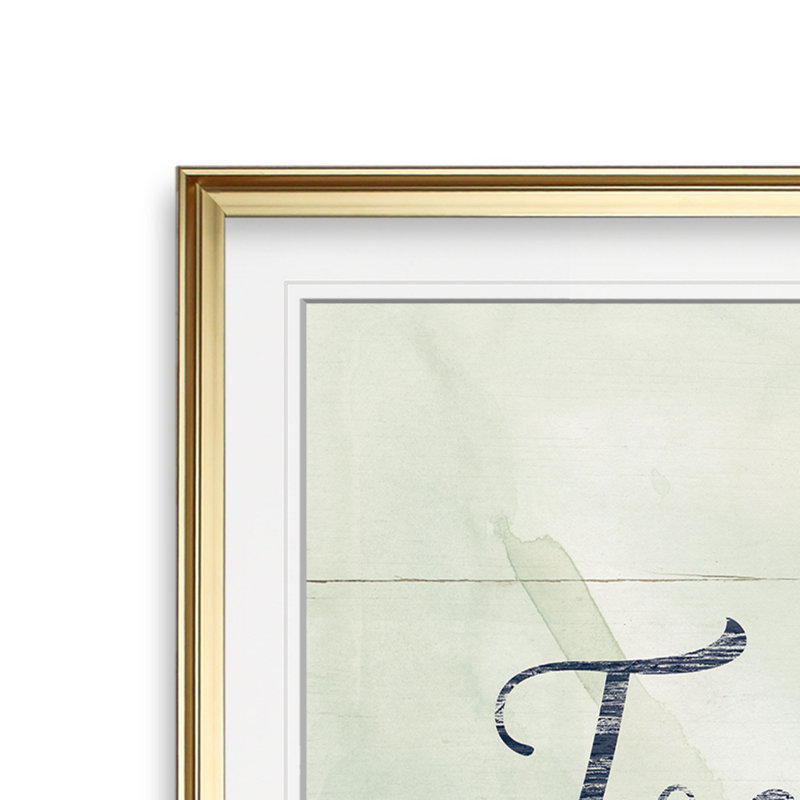 «Favorite Place», art textuel, H 17,5 po x l 17,5 po x P 1,5 po, Encadrement doré